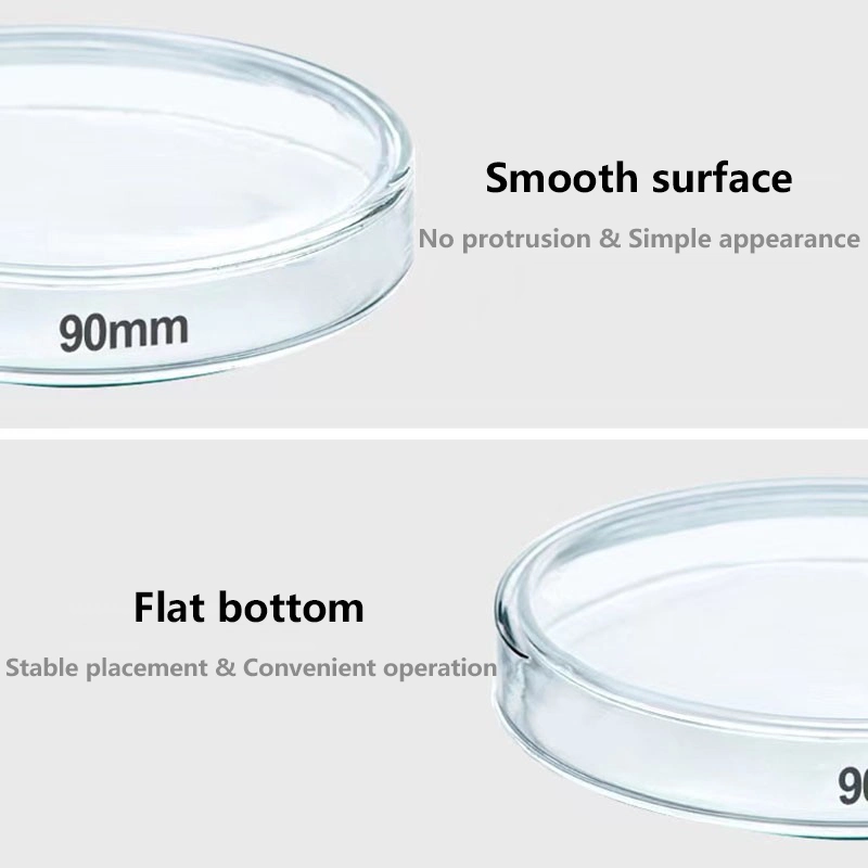 60mm-90mm Sterile Borosilicate Polypropylene Plastic Glass Disposable Petri Dishes