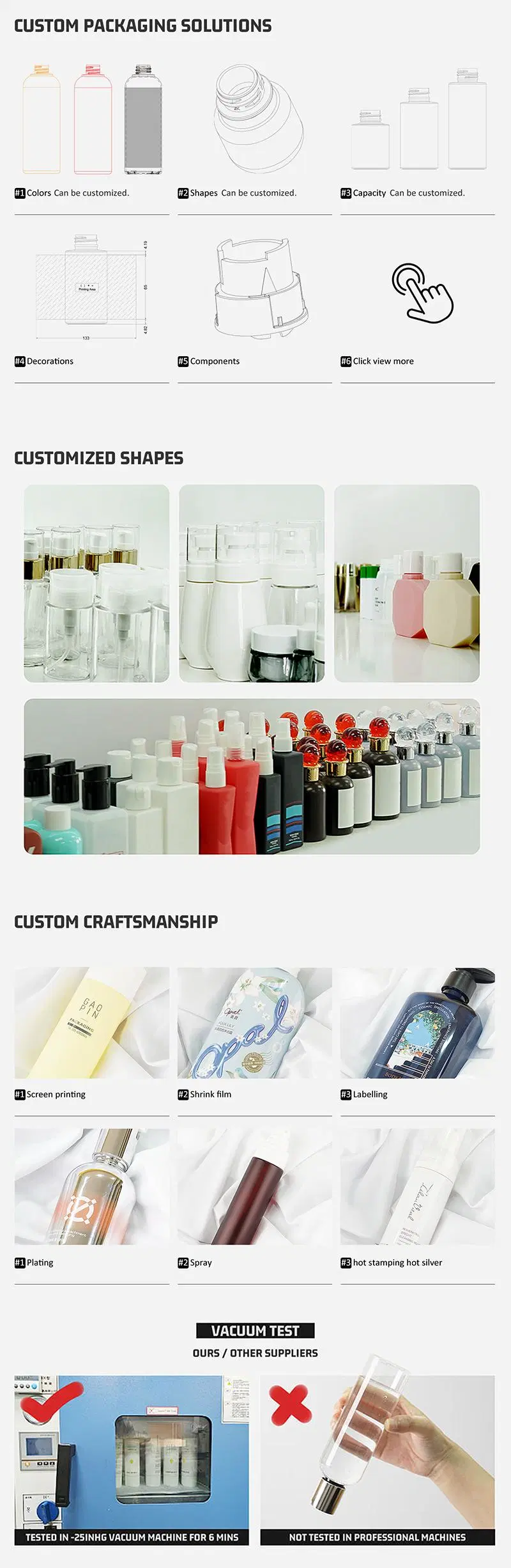 60/100/120ml Customized Wholesale Luxury PETG Plastic Frosted Cosmetic Lotion Packaging Pump Bottle