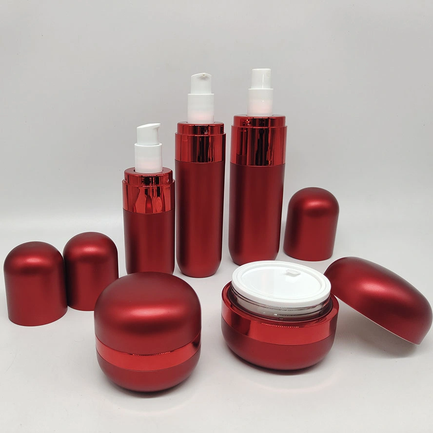 Empty Plastic Bottle Cream Jar Set for Luxury High Quality Cosmetic Packaging